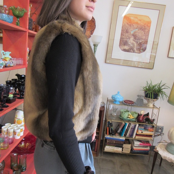 Women's Large Faux Mink Fur Vest by Lisa - Picture 2 of 8